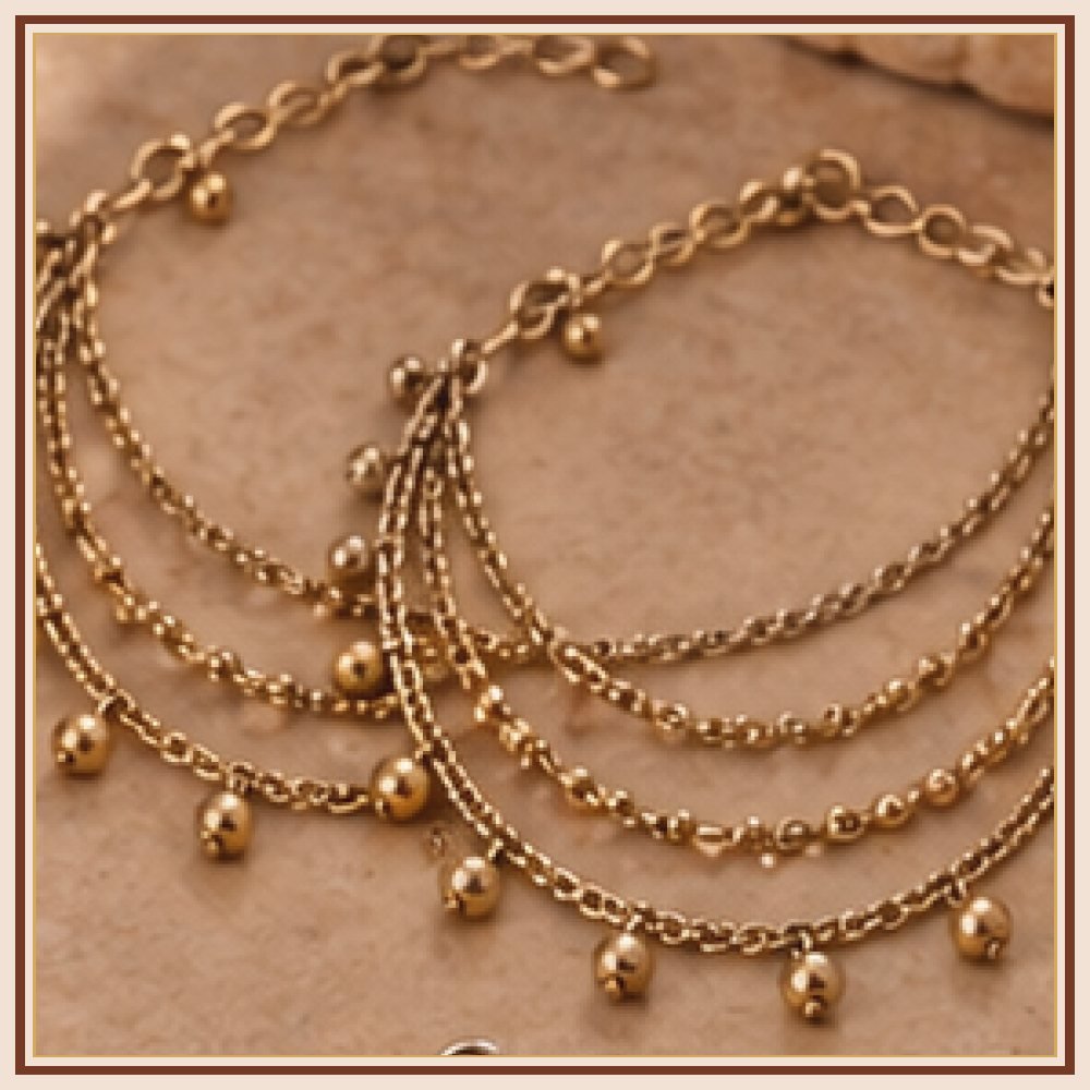 Leheriya Payal Anklet Pair Heritage Edition