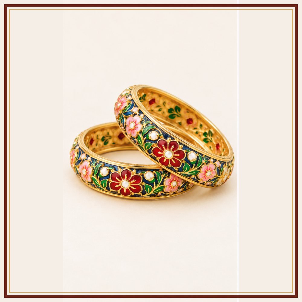 Leheriya Rajasthani Glass Bangle Set