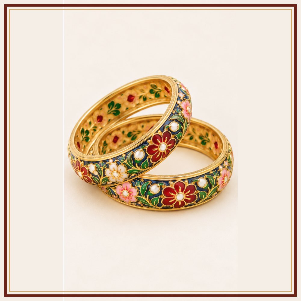 Leheriya Rajasthani Glass Bangle Set
