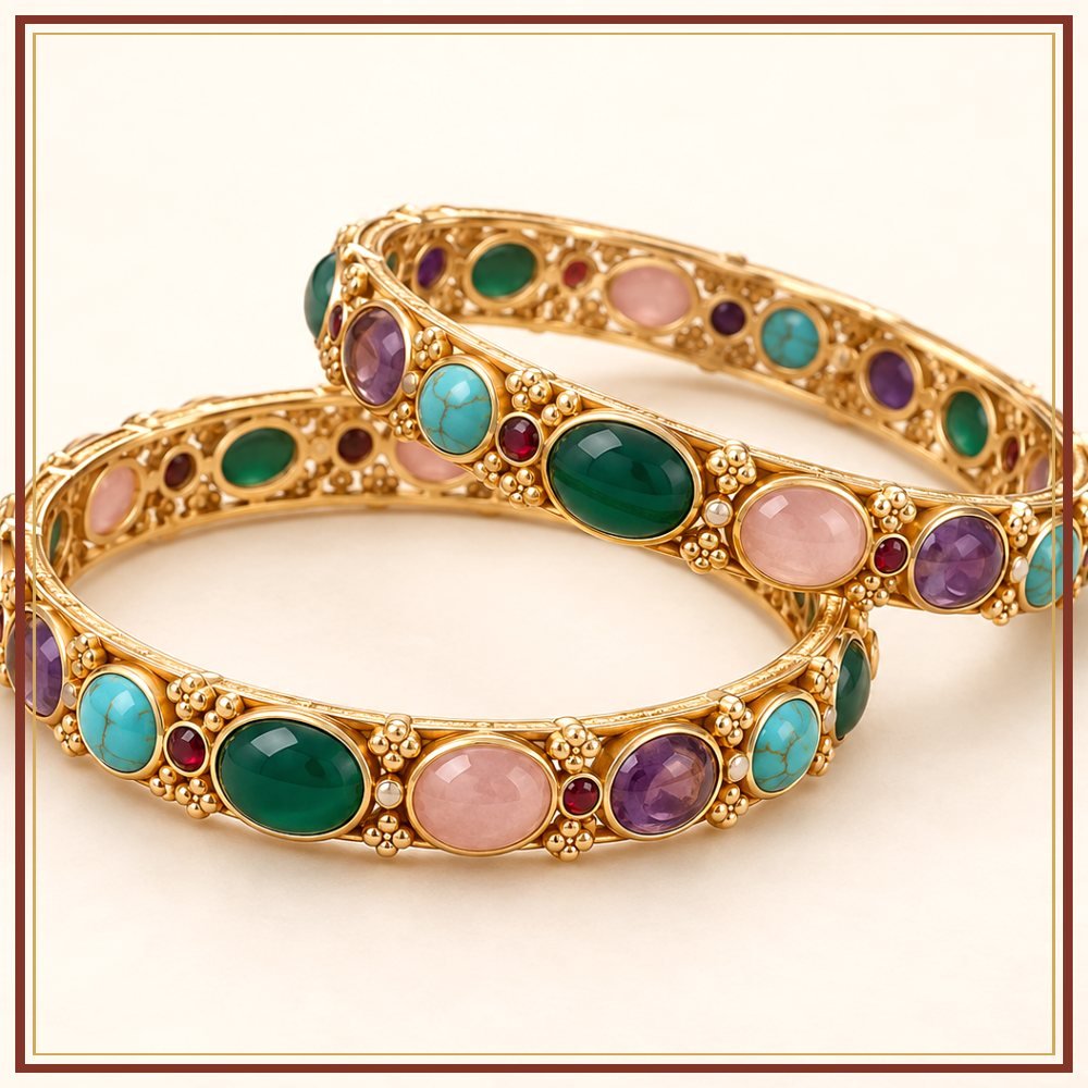 Leheriya Semi-Precious-Style Bangles Heritage Edition