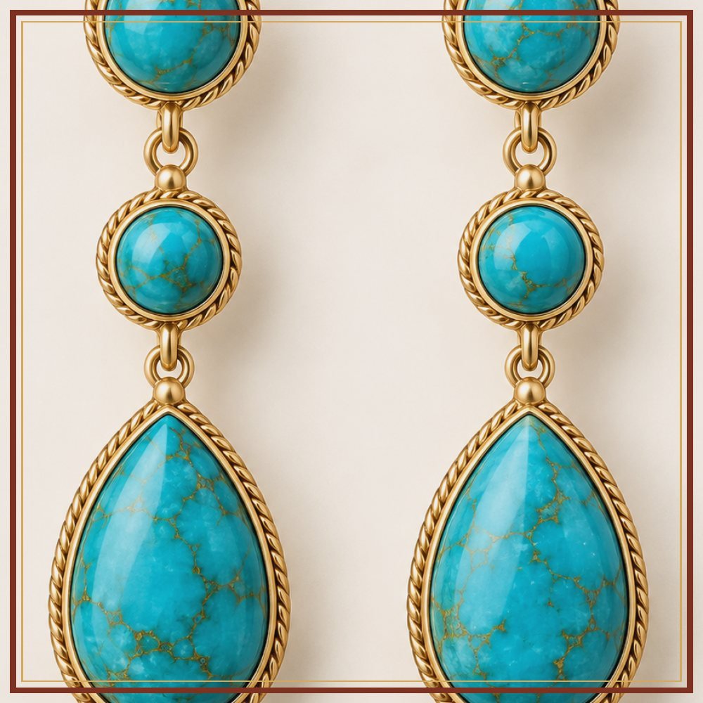 Leheriya Semi-Precious-Style Earrings Heritage Edition