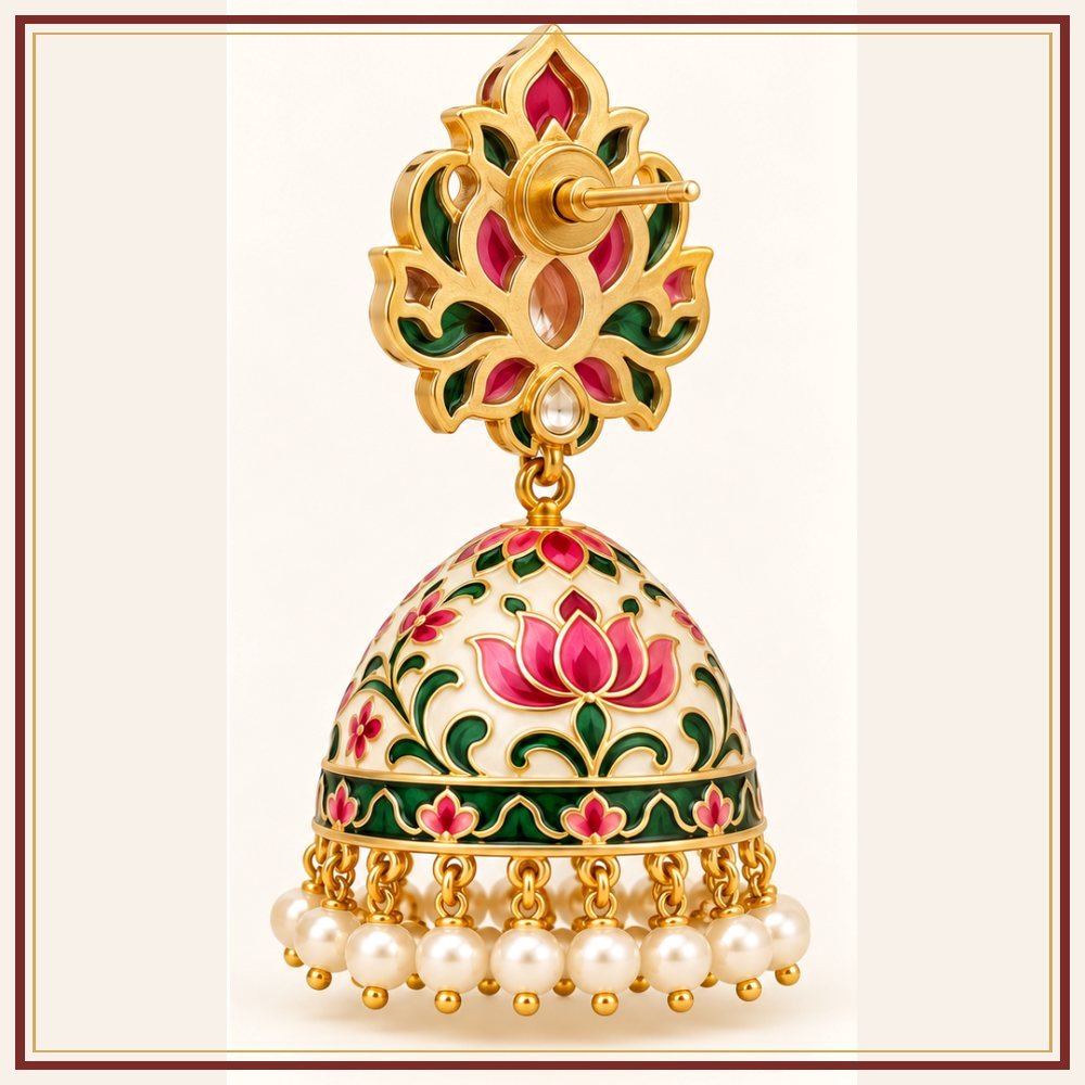 Leheriya Semi-Precious-Style Earrings Heritage Edition