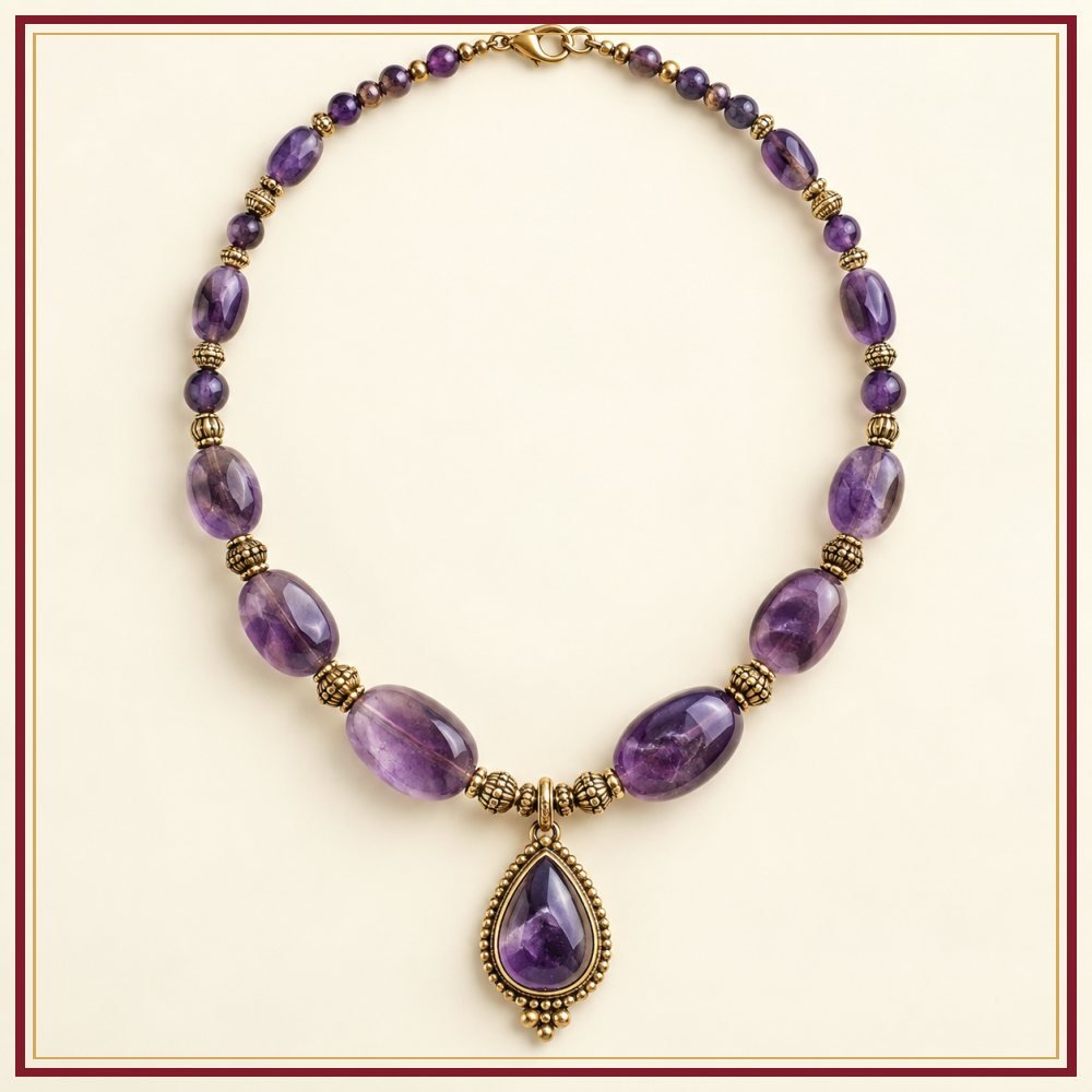 Leheriya Semi-Precious-Style Necklace Heritage Edition