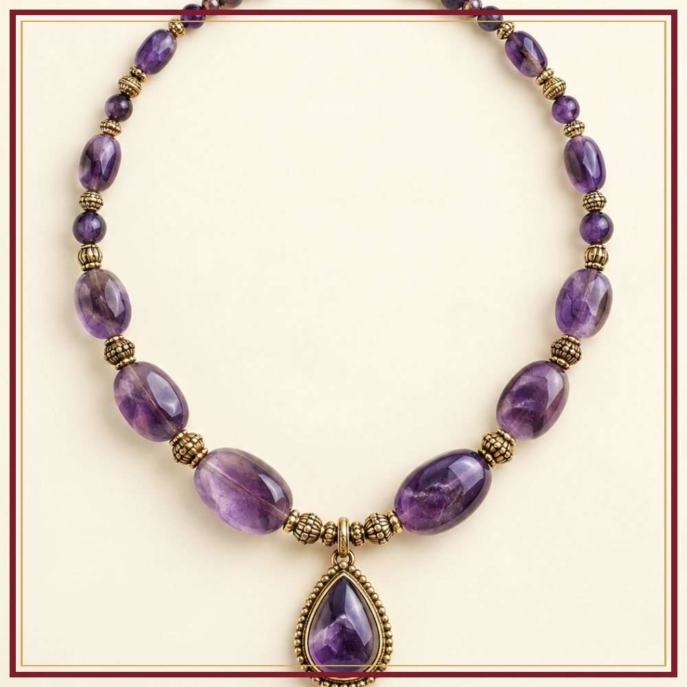 Leheriya Semi-Precious-Style Necklace Heritage Edition