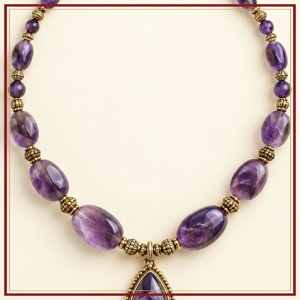 Leheriya Semi-Precious-Style Necklace Heritage Edition