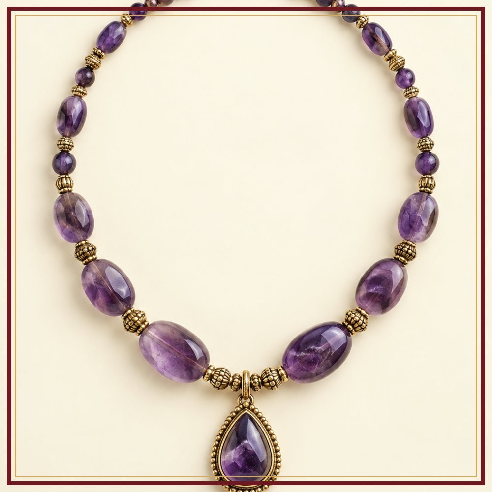Leheriya Semi-Precious-Style Necklace Heritage Edition