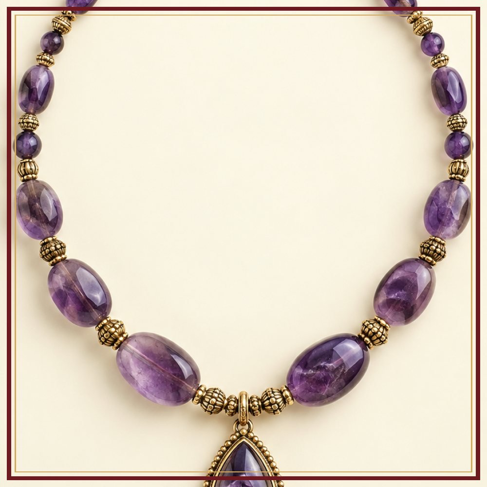 Leheriya Semi-Precious-Style Necklace Heritage Edition
