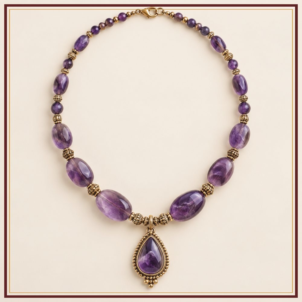 Leheriya Semi-Precious-Style Necklace Heritage Edition