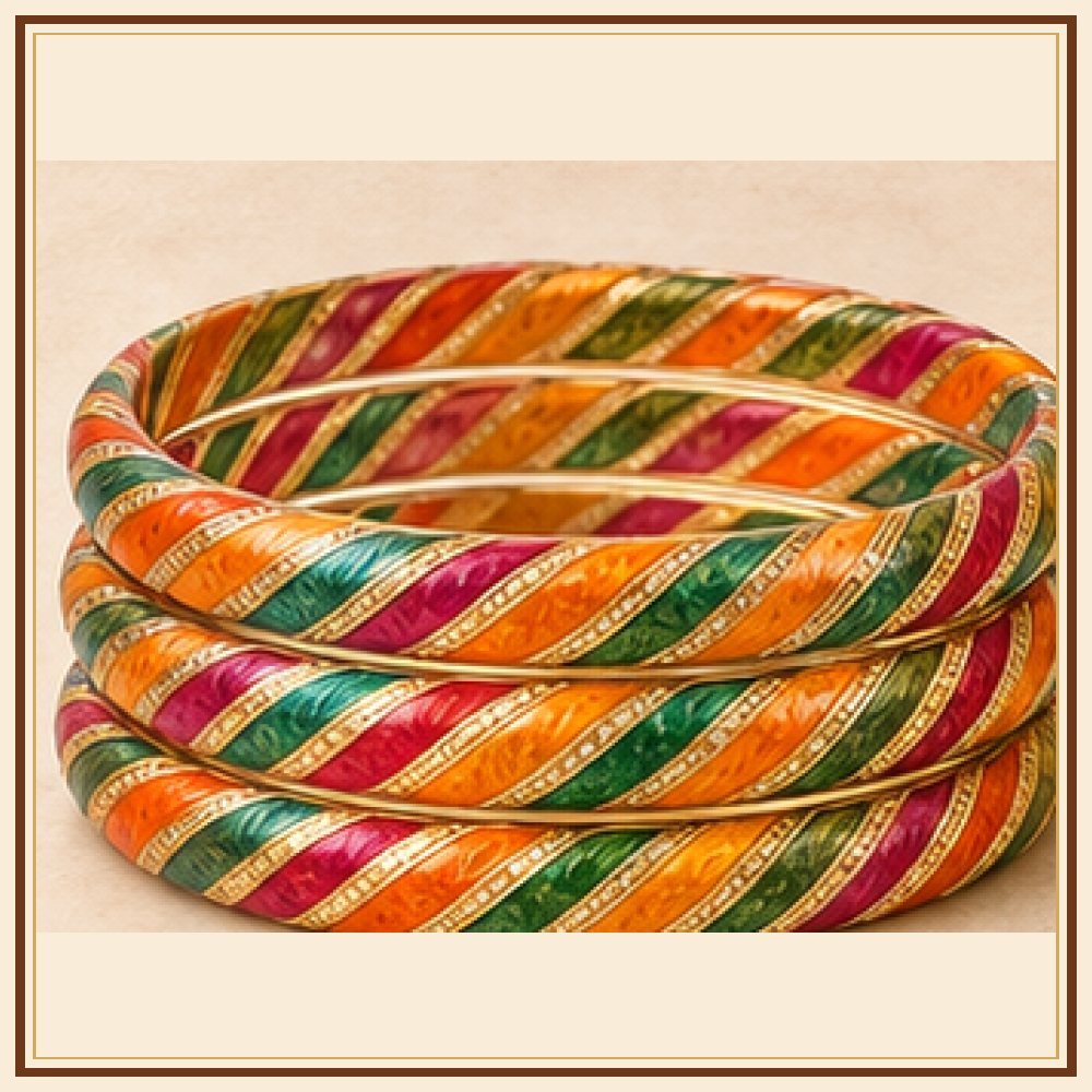 Leheriya Utsav Meenakari Bangle Set