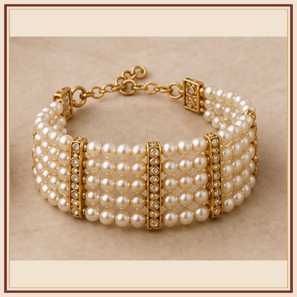 Manik Kendra Teen Dhara Moti Bracelet