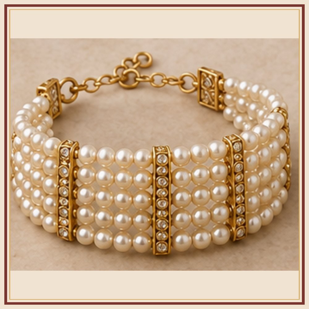Manik Kendra Teen Dhara Moti Bracelet