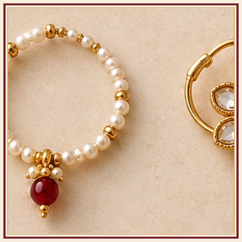 Maru Jhalar Bullak-Style Nose Ornament
