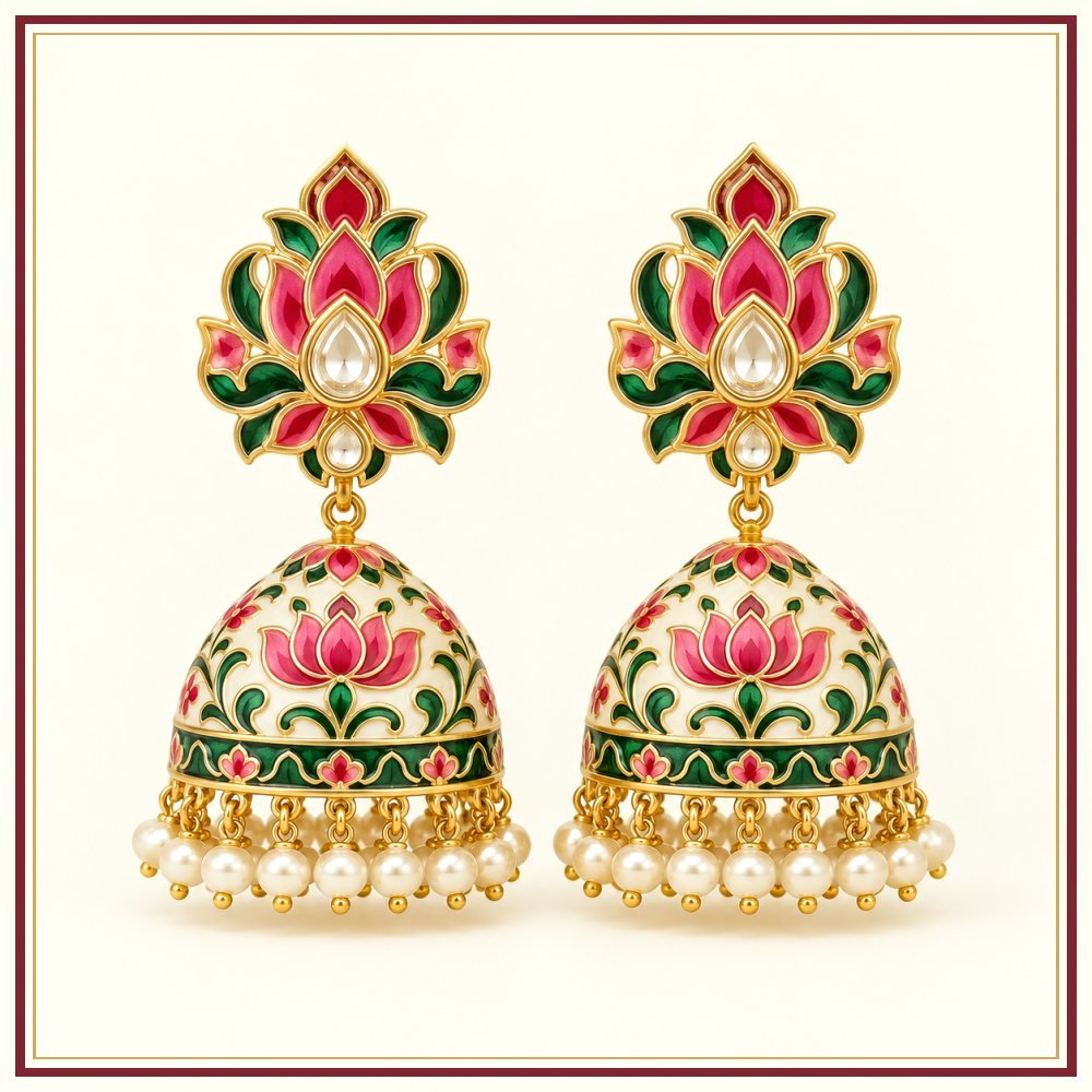 Maru Tara Jhumka Karnphool Earrings