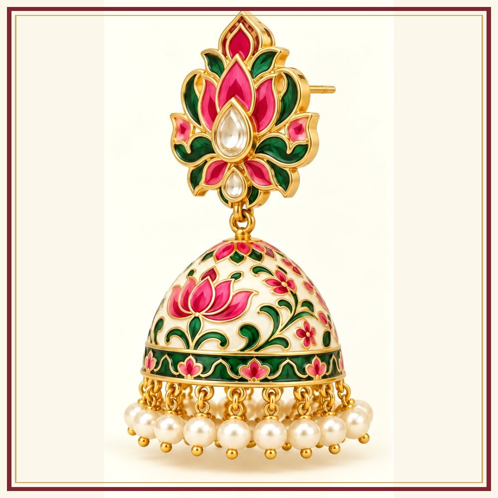 Maru Tara Jhumka Karnphool Earrings
