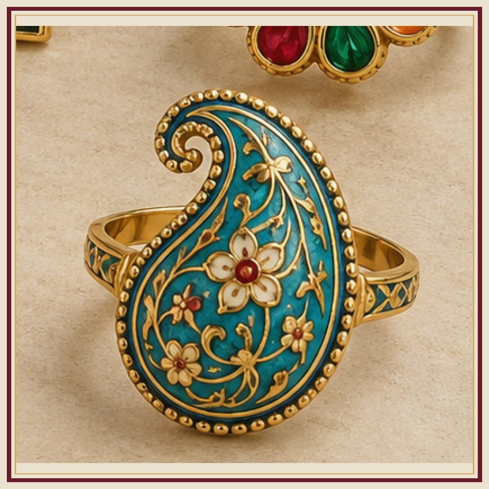 Maru Tara Meenakari Ring Heritage Edition