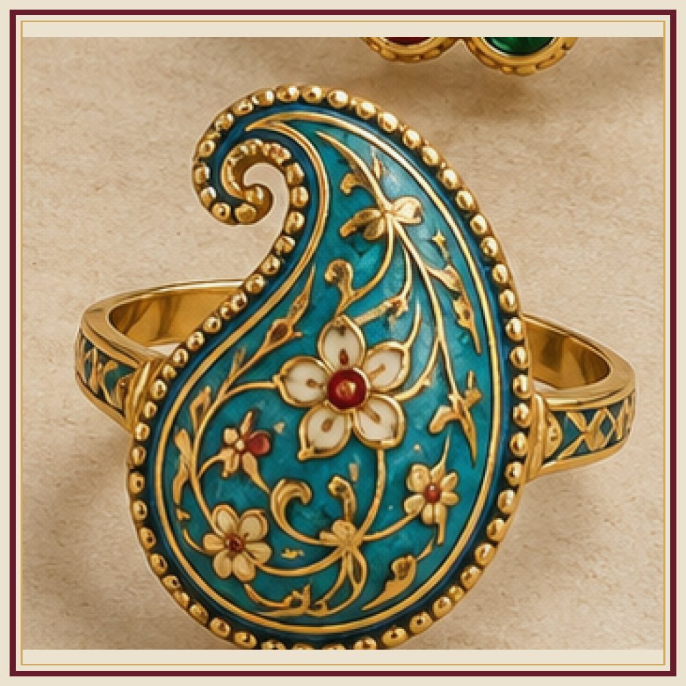 Maru Tara Meenakari Ring Heritage Edition