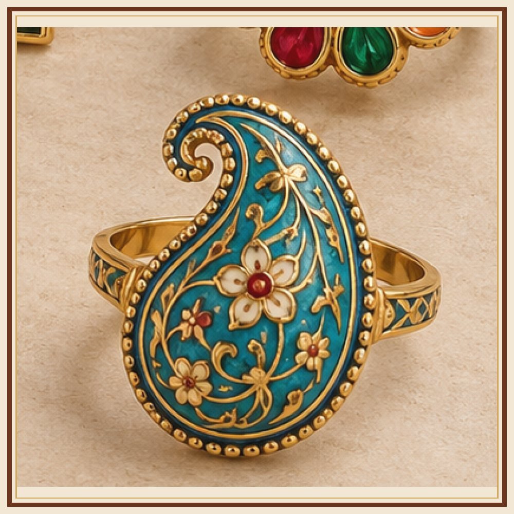 Maru Tara Meenakari Ring Heritage Edition