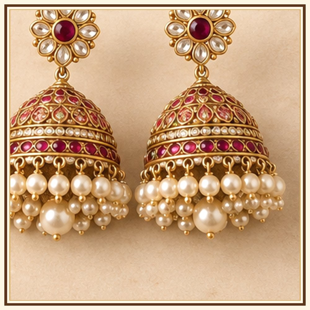 Maru Tara Moti-Style Earrings Heritage Edition