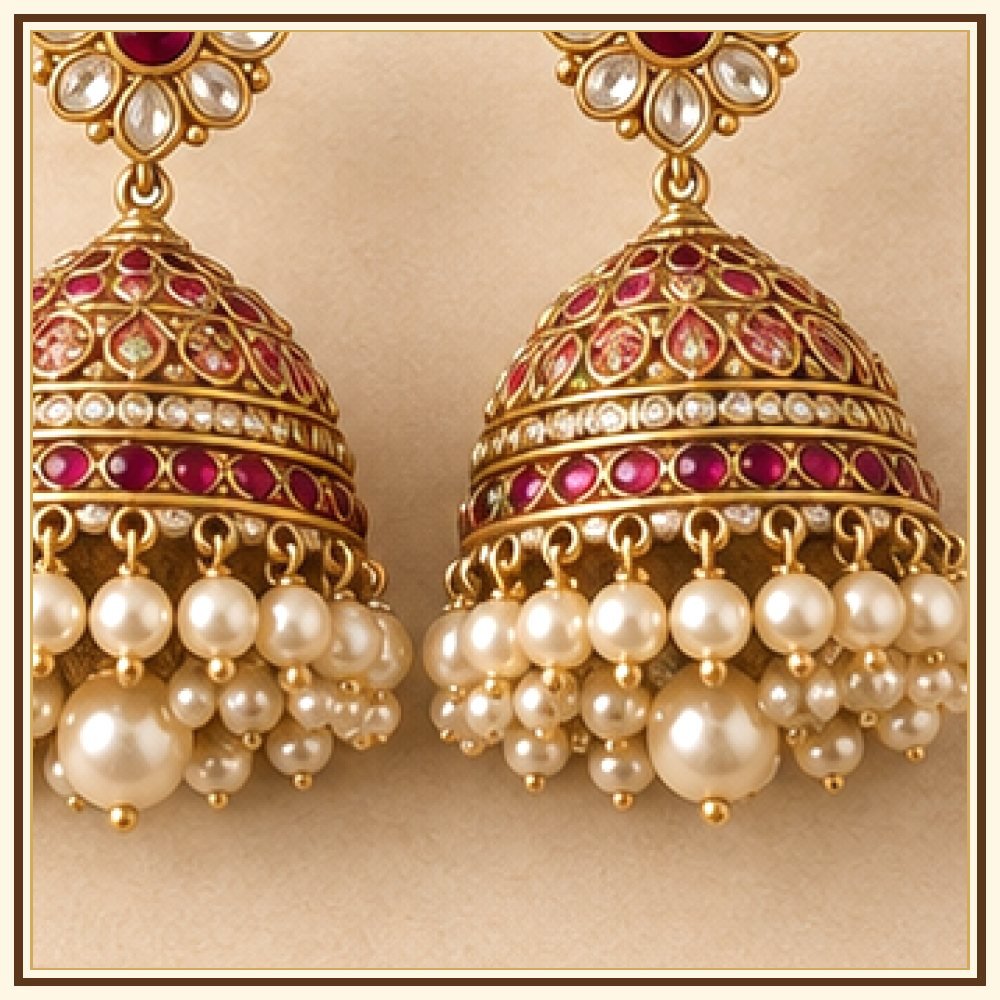 Maru Tara Moti-Style Earrings Heritage Edition