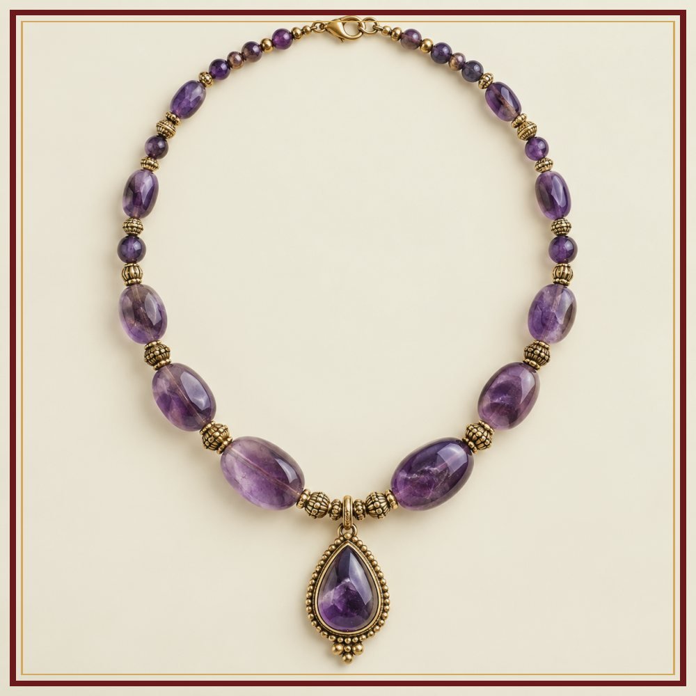 Mixed Gem Navrang Necklace
