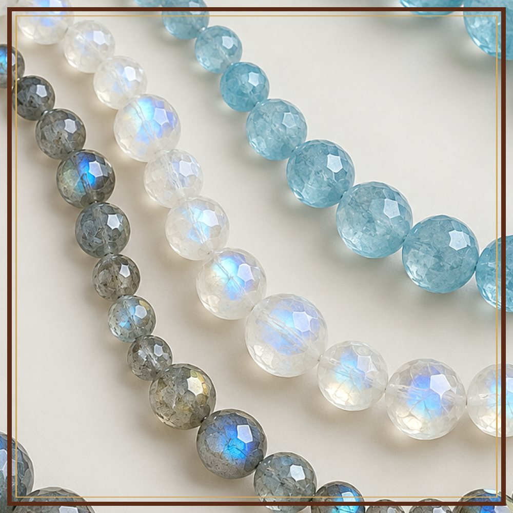 Moonstone Bead String – 7–8 mm
