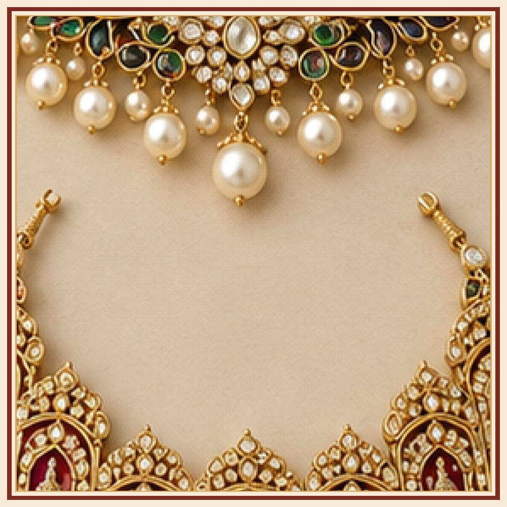 Mor Darbar Moti Peacock Necklace