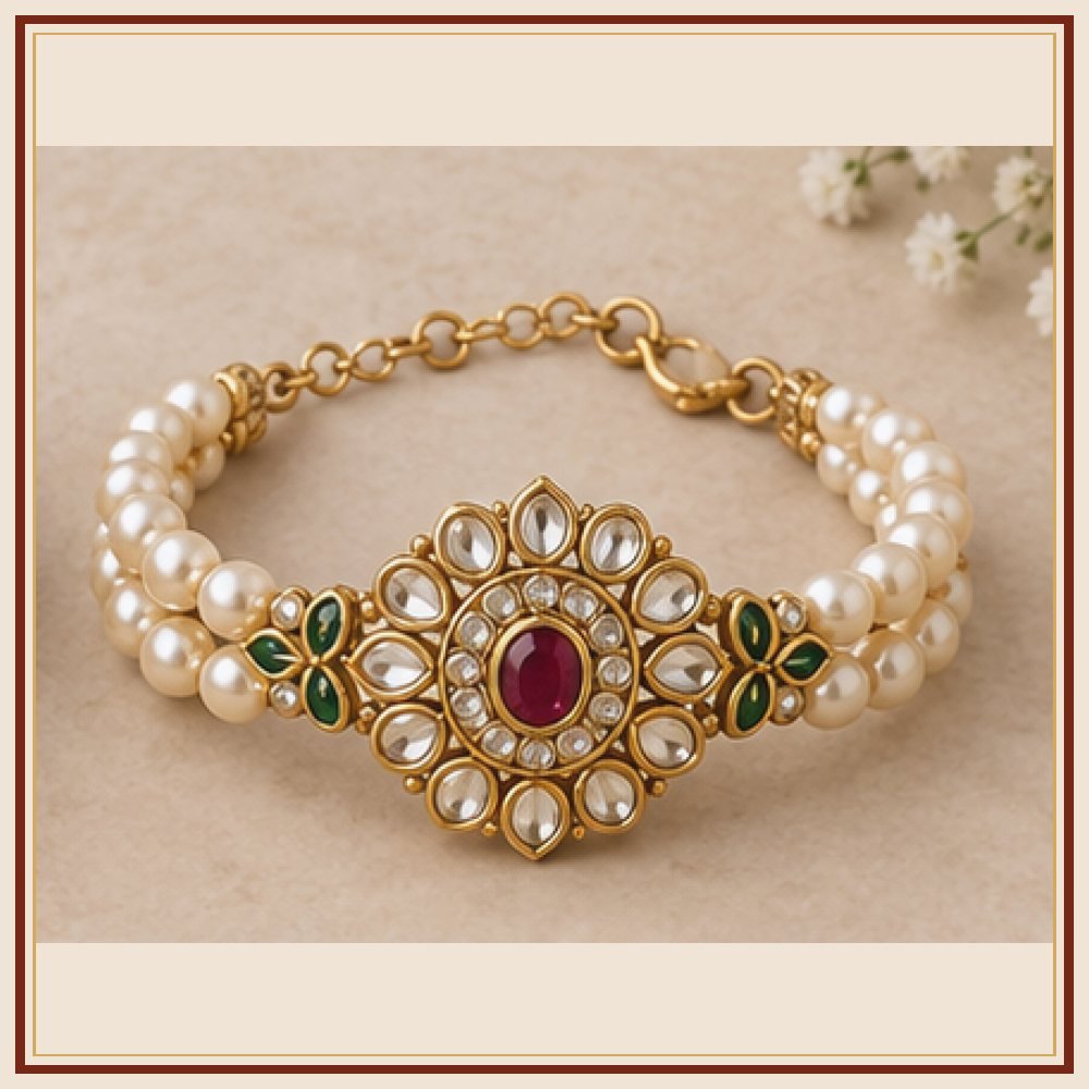 Mor Mukut Moti Peacock Cuff