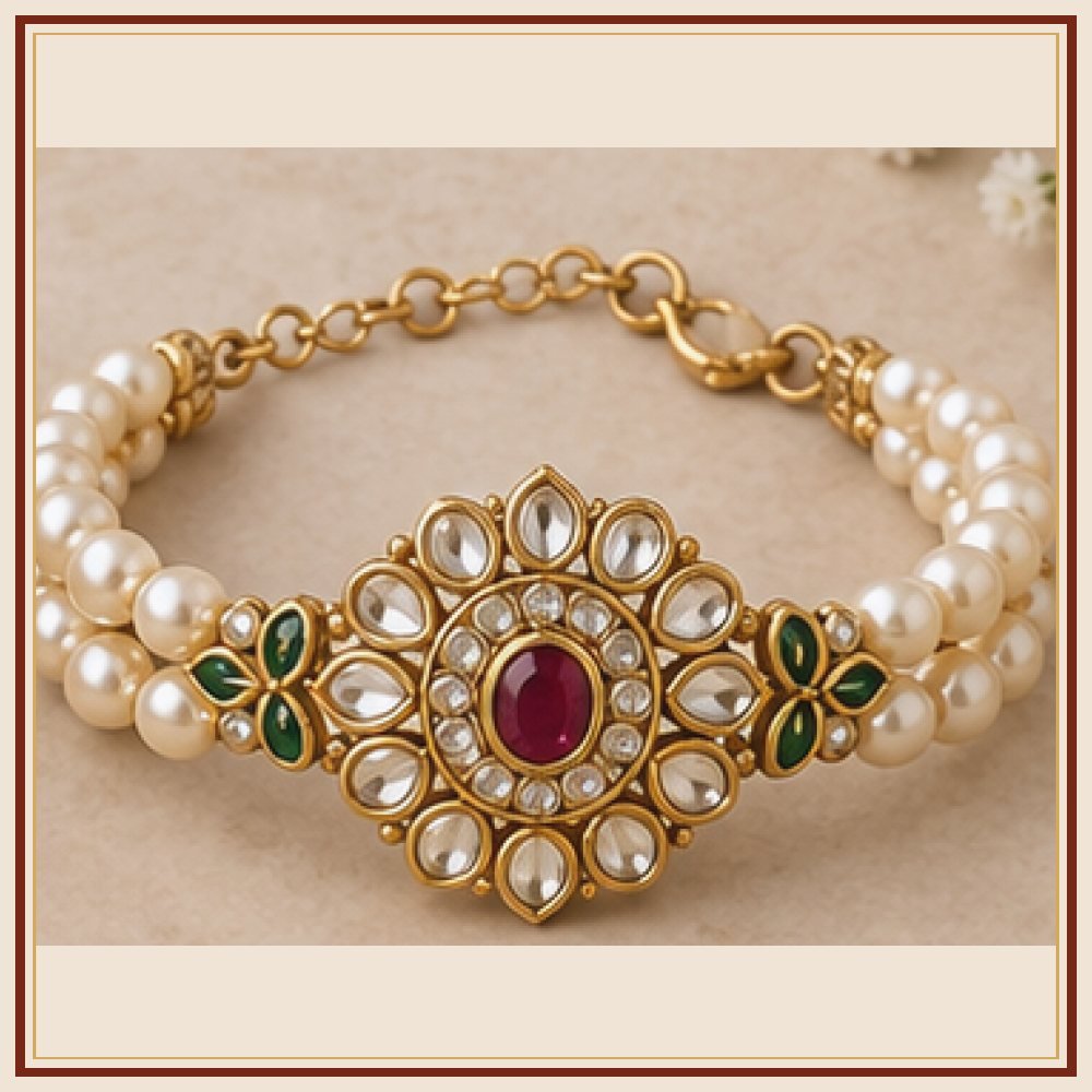 Mor Mukut Moti Peacock Cuff