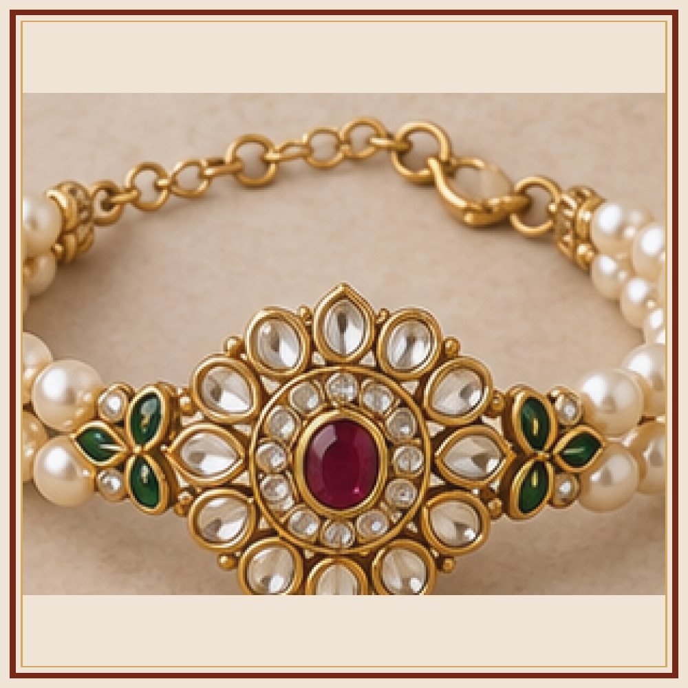 Mor Mukut Moti Peacock Cuff