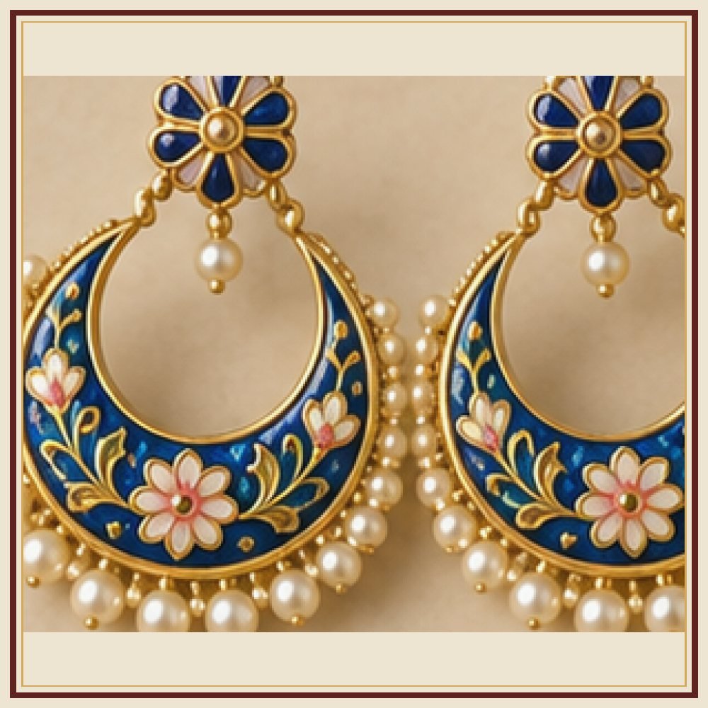 Mor Pankh Meenakari Earrings Heritage Edition
