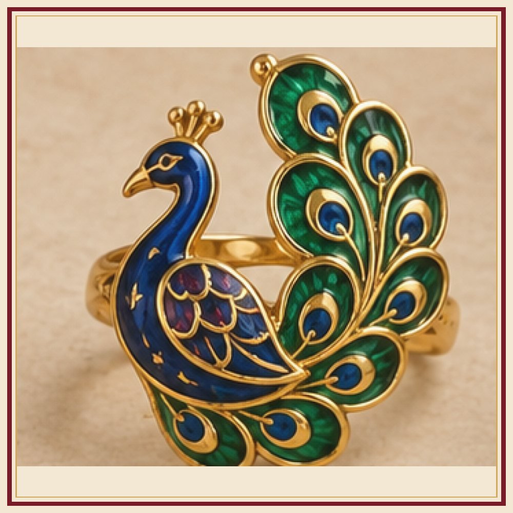 Mor Pankh Meenakari Ring Heritage Edition