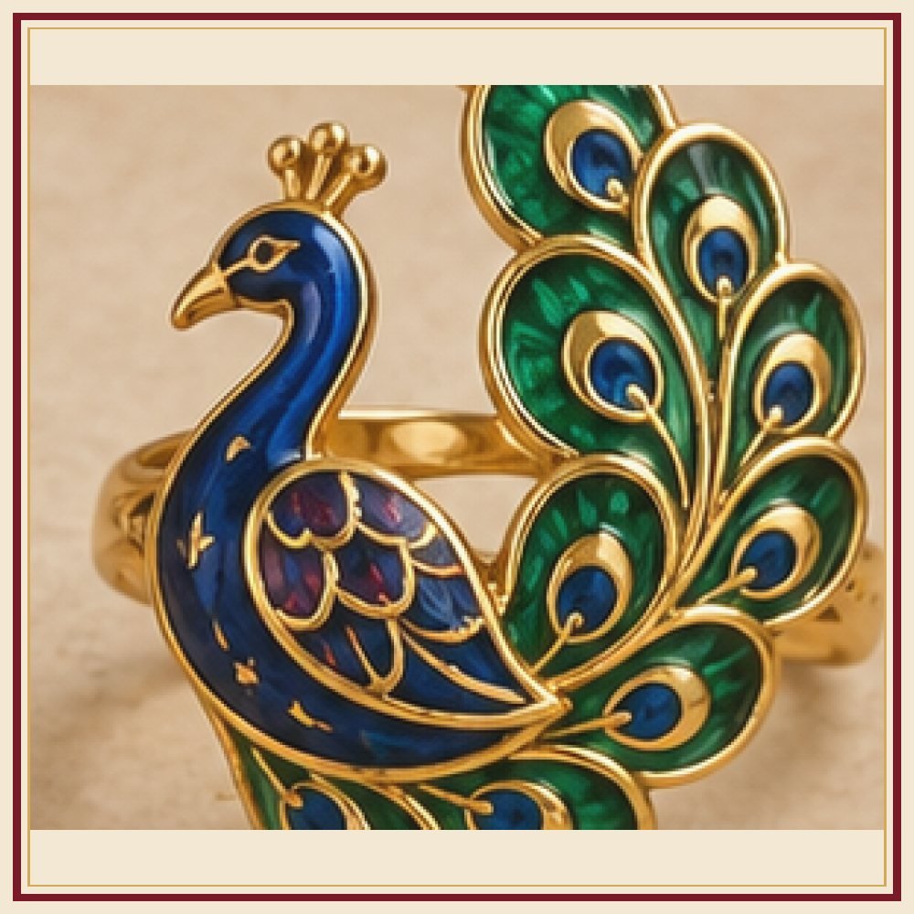 Mor Pankh Meenakari Ring Heritage Edition