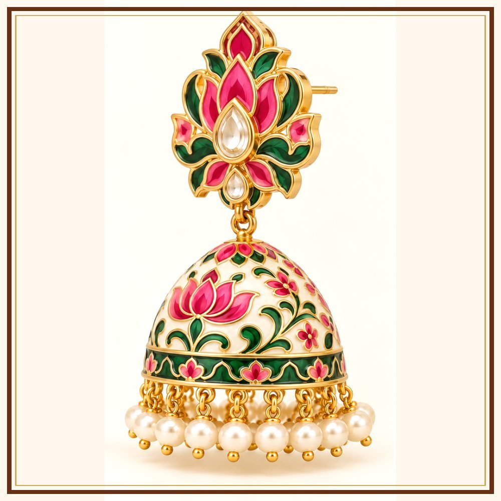 Mor Pankh Moti-Style Earrings Heritage Edition