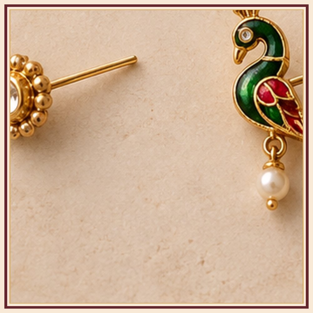 Moti Rekha Pearl-Style Beaded Nath