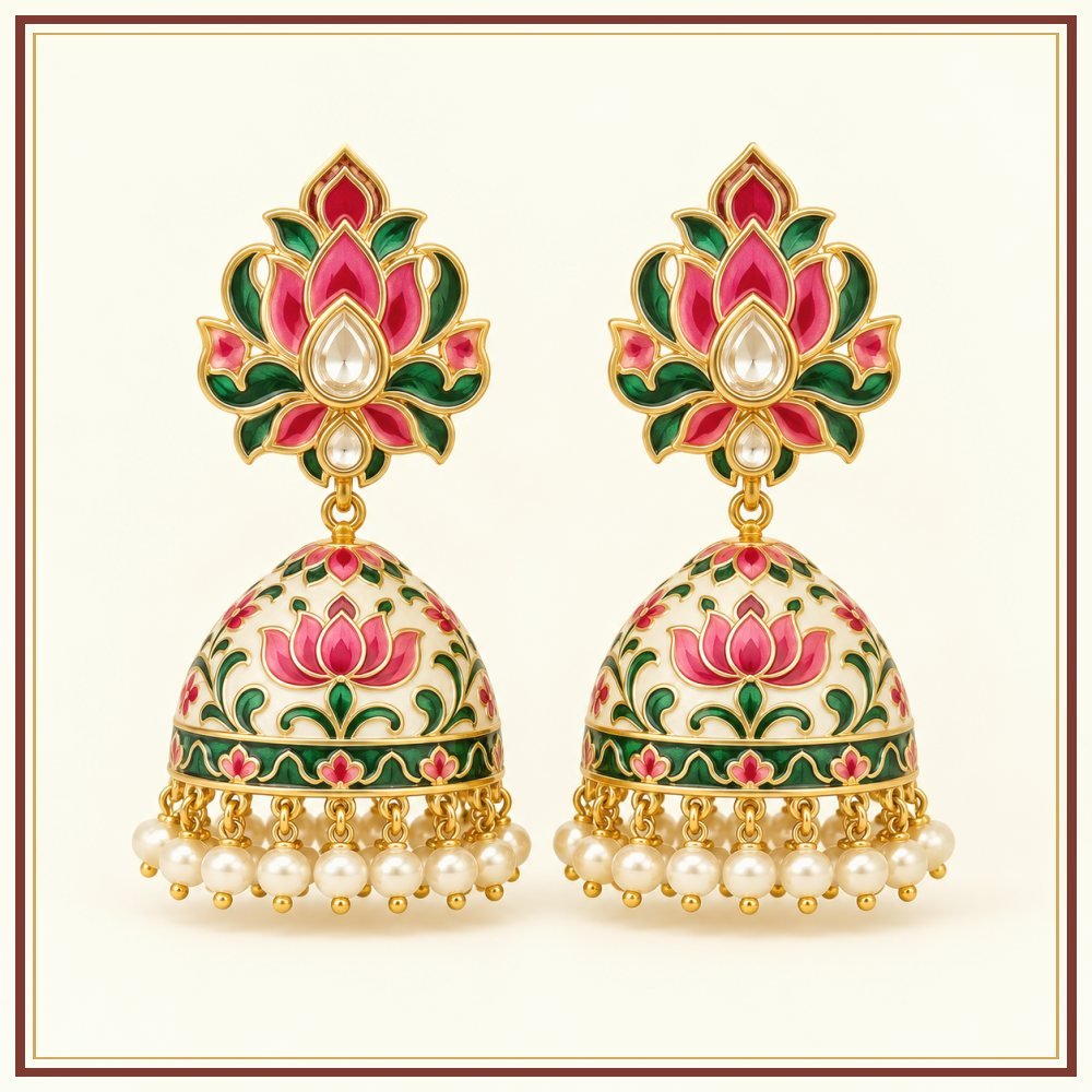 Padma Kali Moti Stud Earrings