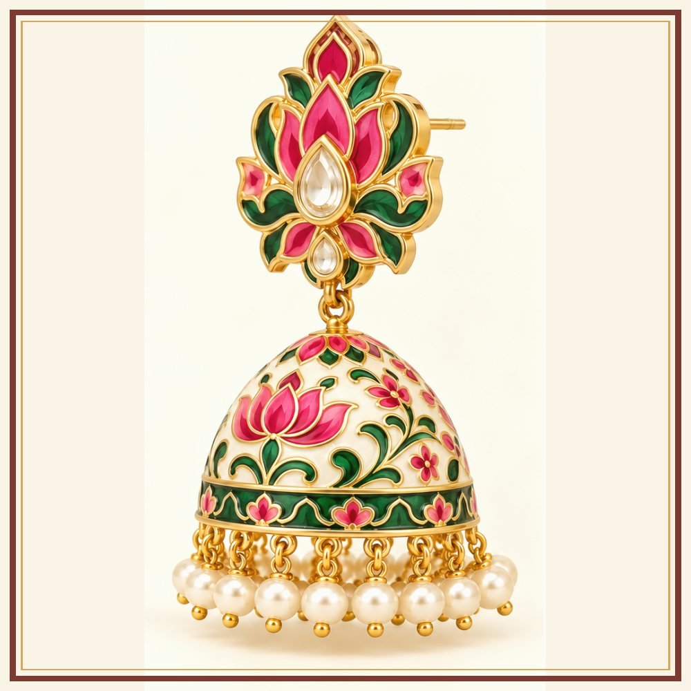 Padma Kali Moti Stud Earrings