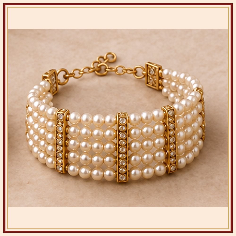 Padma Kundan-Style Moti Bracelet