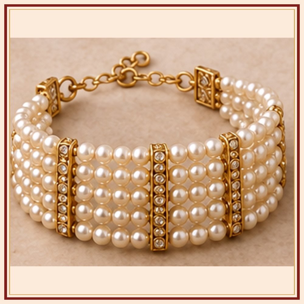 Padma Kundan-Style Moti Bracelet