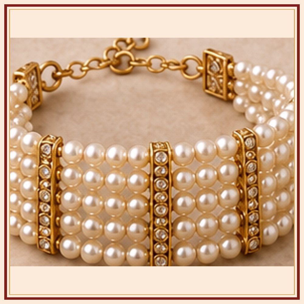 Padma Kundan-Style Moti Bracelet