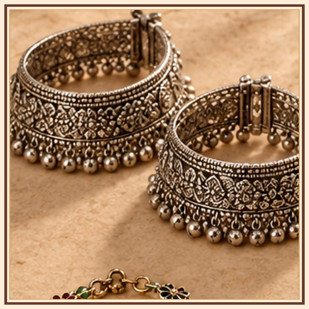 Phool Dor Toe-Ring Chain Anklet Set