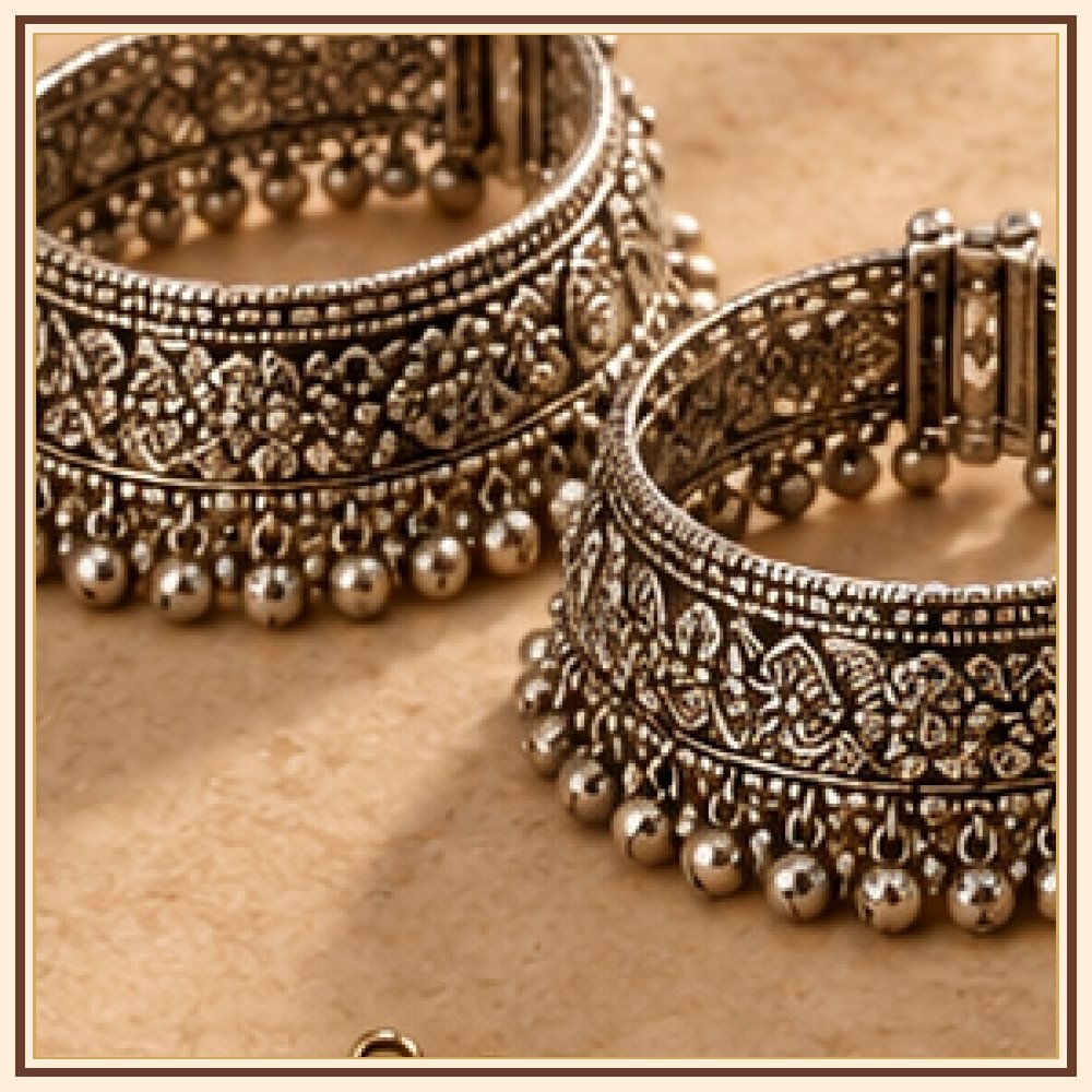 Phool Dor Toe-Ring Chain Anklet Set