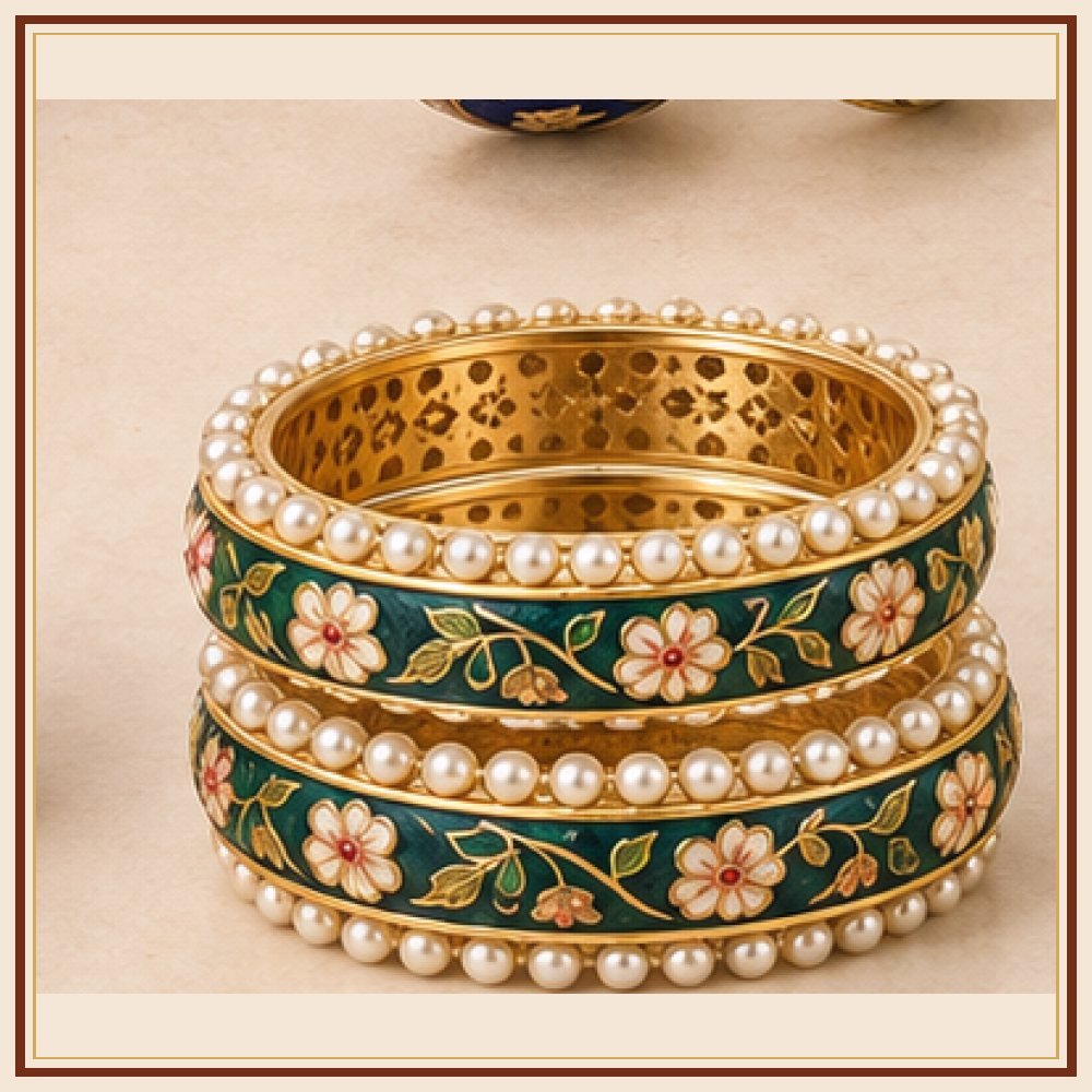 Phool Patti Meenakari Kada Heritage Edition