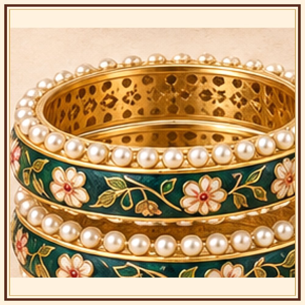 Phool Patti Meenakari Kada Heritage Edition