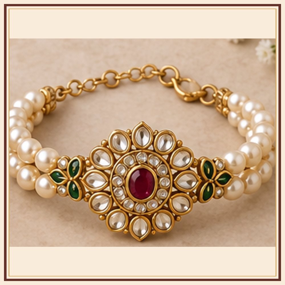 Phool Patti Moti-Style Bracelet Heritage Edition