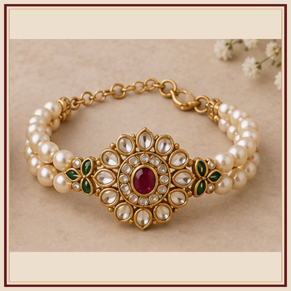 Phool Patti Moti-Style Bracelet Heritage Edition