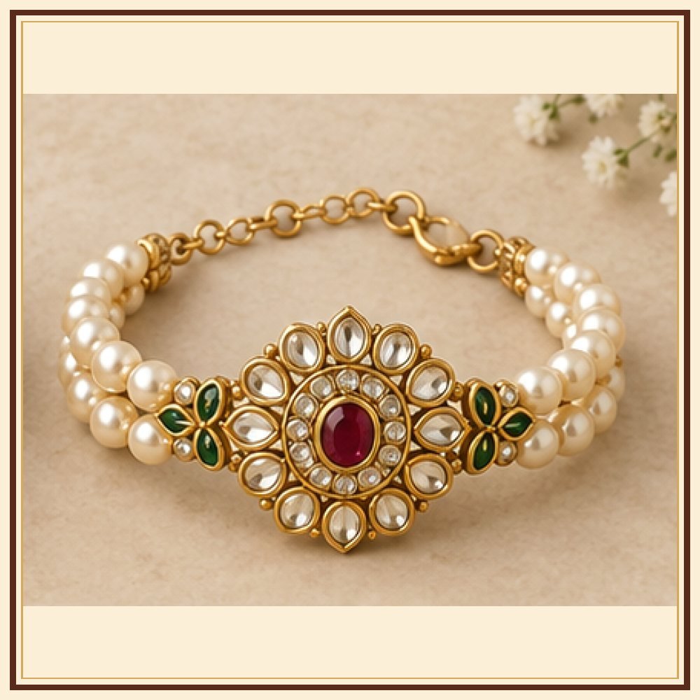 Phool Patti Moti-Style Bracelet Heritage Edition