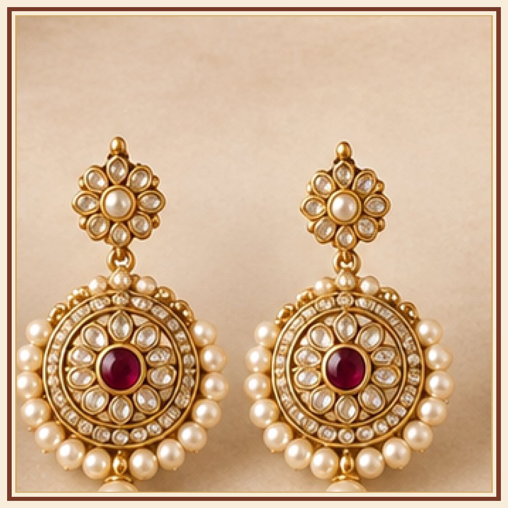 Phool Patti Moti-Style Earrings Heritage Edition