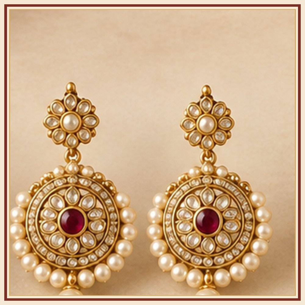 Phool Patti Moti-Style Earrings Heritage Edition