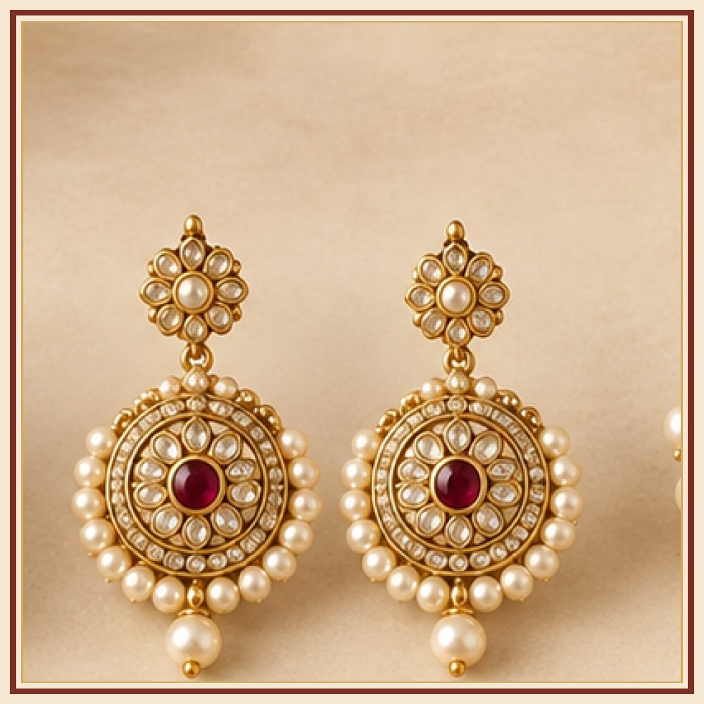 Phool Patti Moti-Style Earrings Heritage Edition