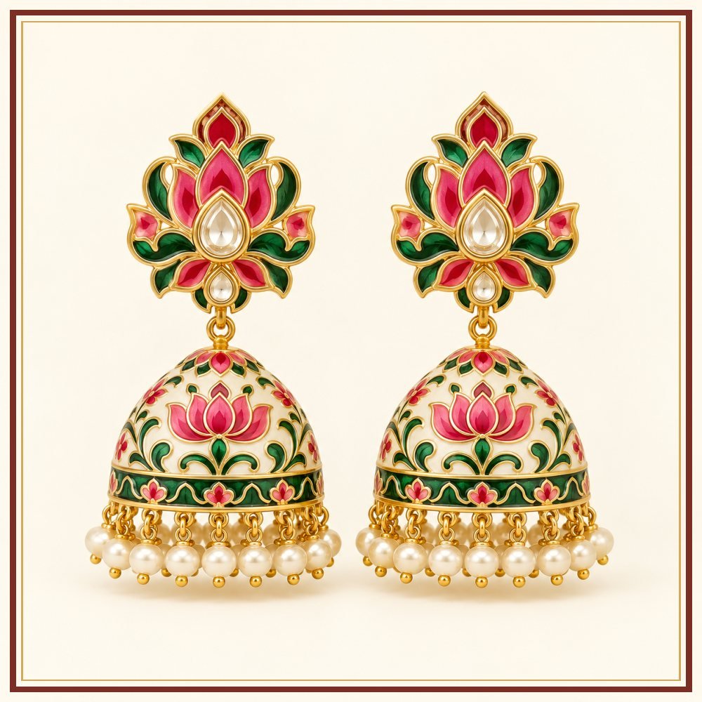 Phool Patti Moti-Style Earrings Heritage Edition